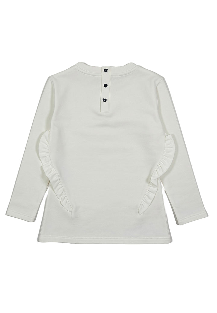 Vestito felpa bianco per neonata