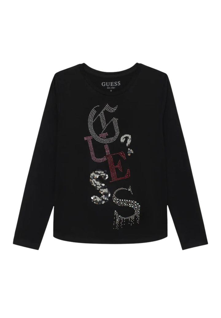 T-shirt nera per bambina