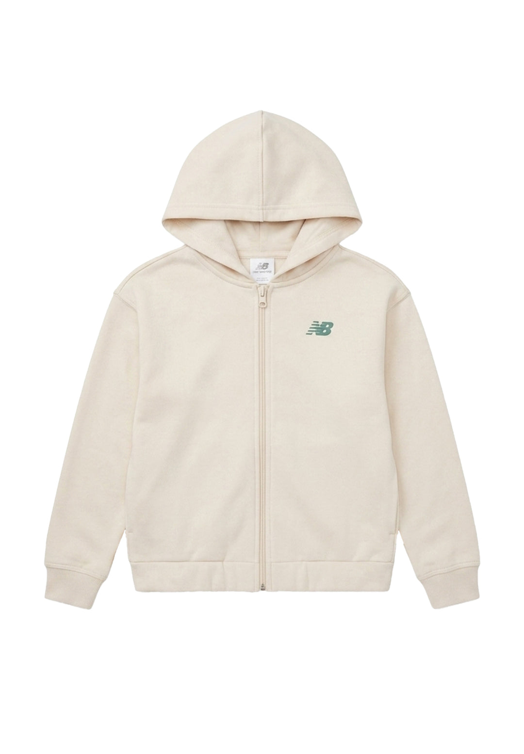 Felpa zip beige per bambina