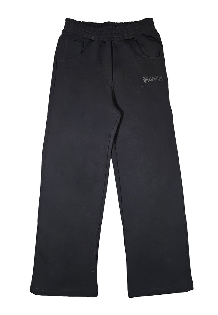 Pantalone felpa nero per bambina