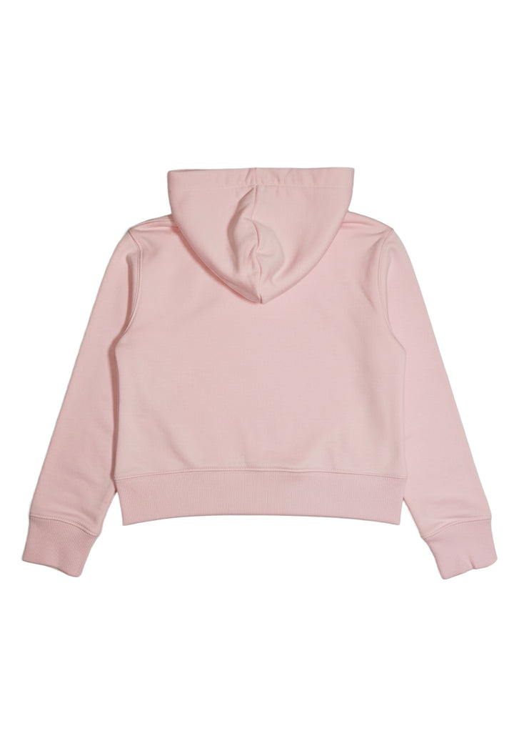 Felpa cappuccio rosa per bambina