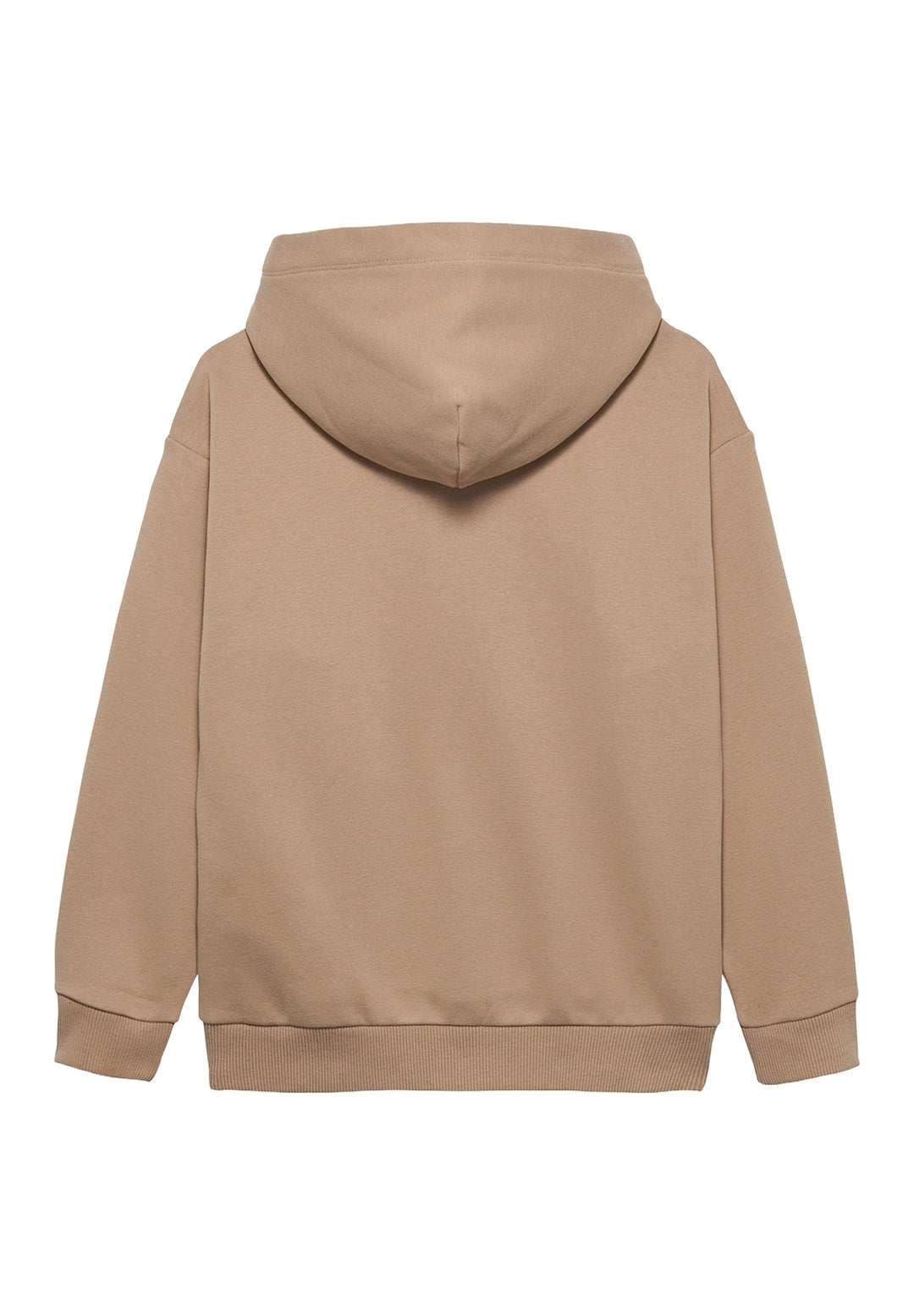 Felpa cappuccio beige per bambina