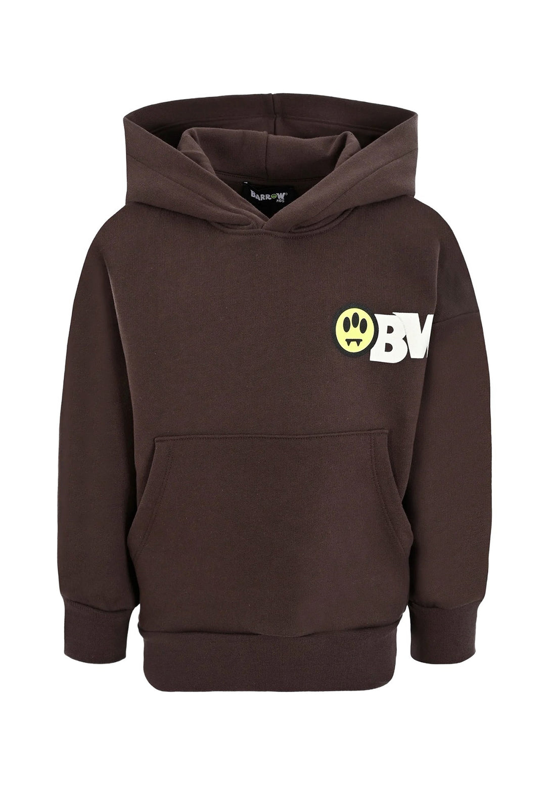 Felpa cappuccio marrone unisex
