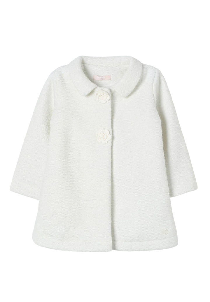 Cappotto bianco per neonata
