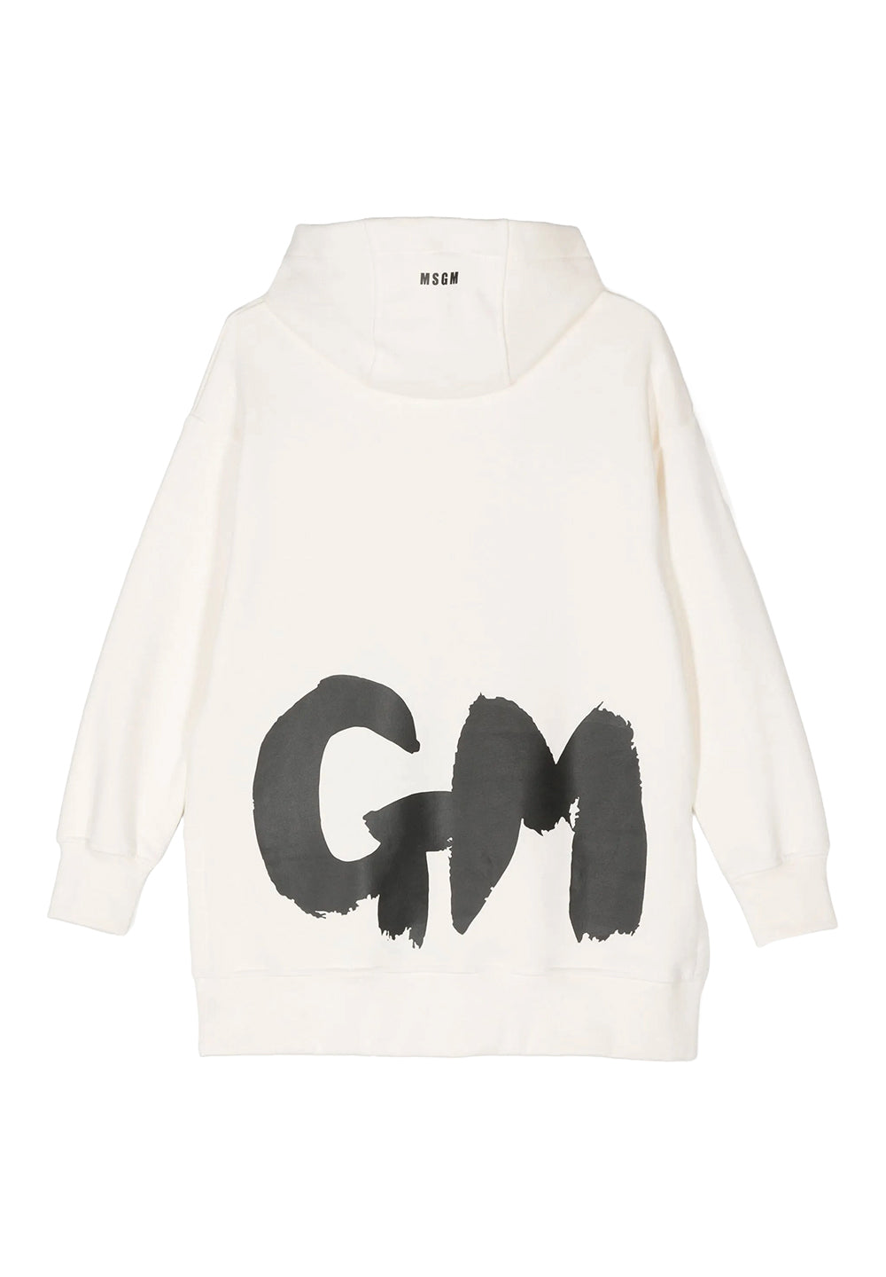 Vestito felpa crema per bambina