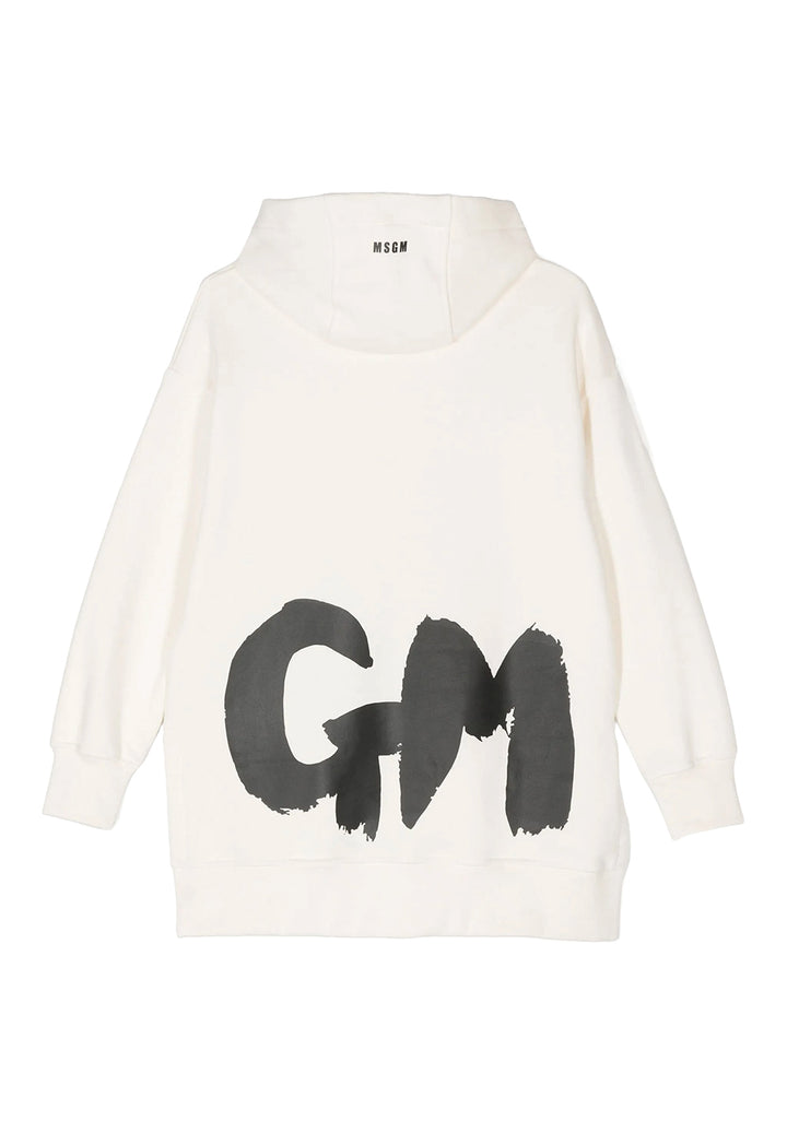 Vestito felpa crema per bambina