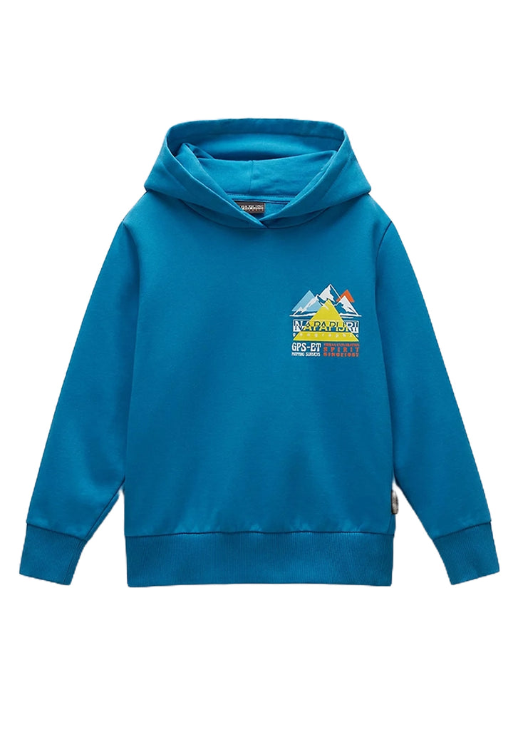 Blue hooded sweatshirt for boys