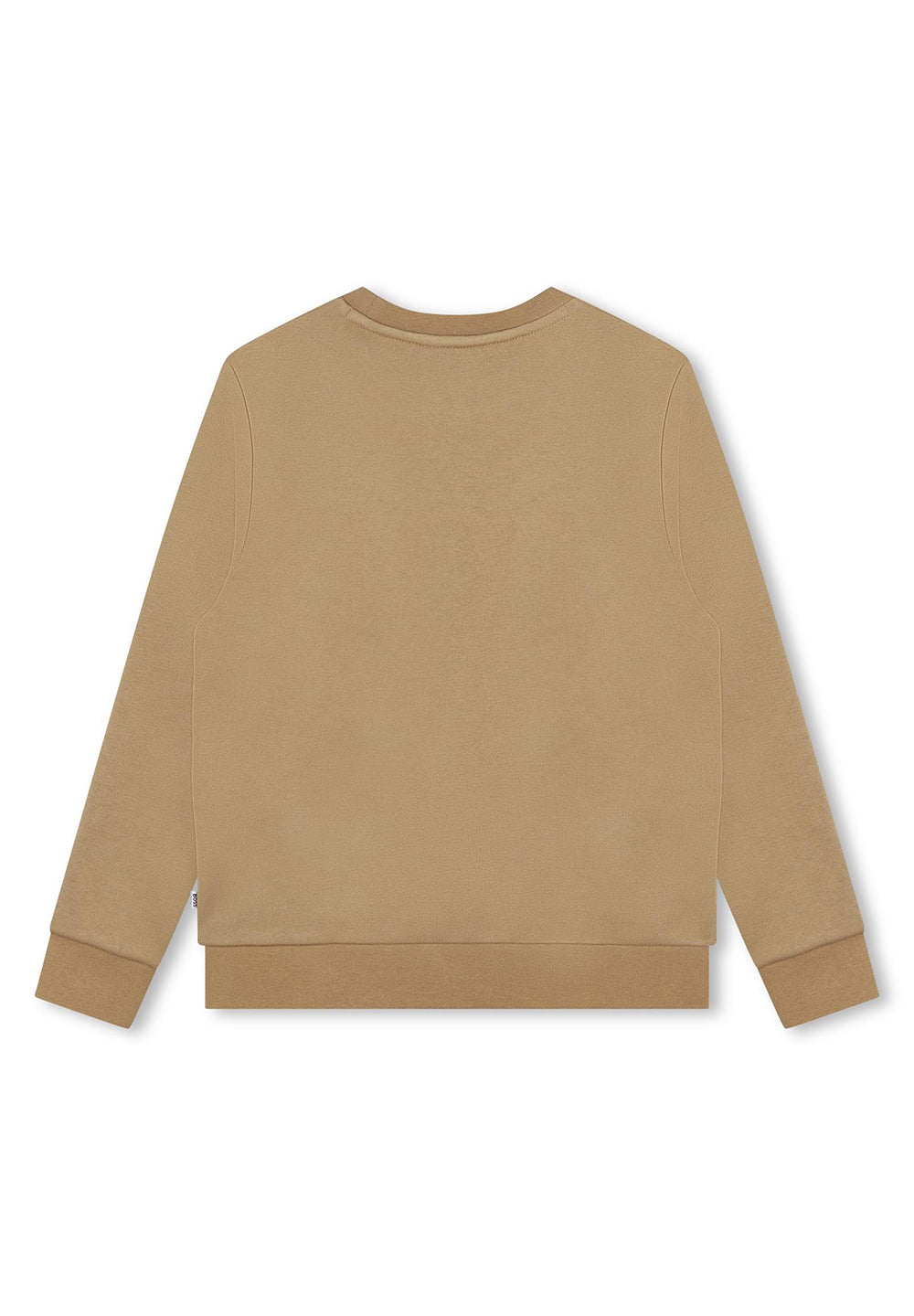 Felpa girocollo beige per bambino