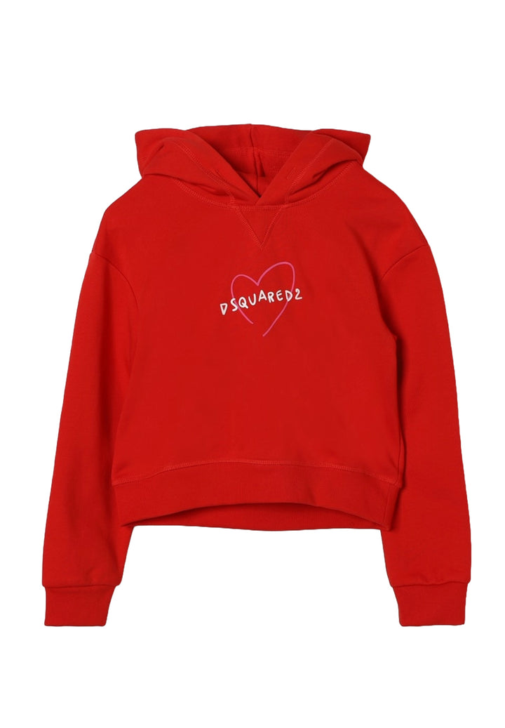 Felpa cappuccio rossa per bambina
