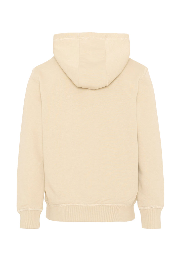 Felpa cappuccio beige per bambino