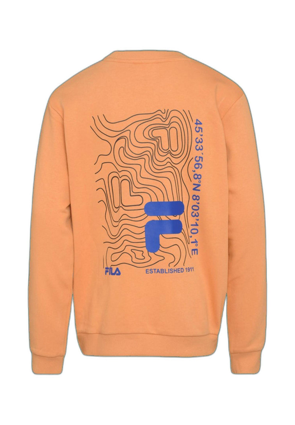 Orange crewneck sweatshirt for boys
