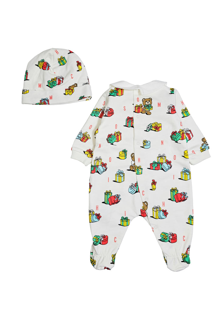 Tutina + cappello bianco per neonato
