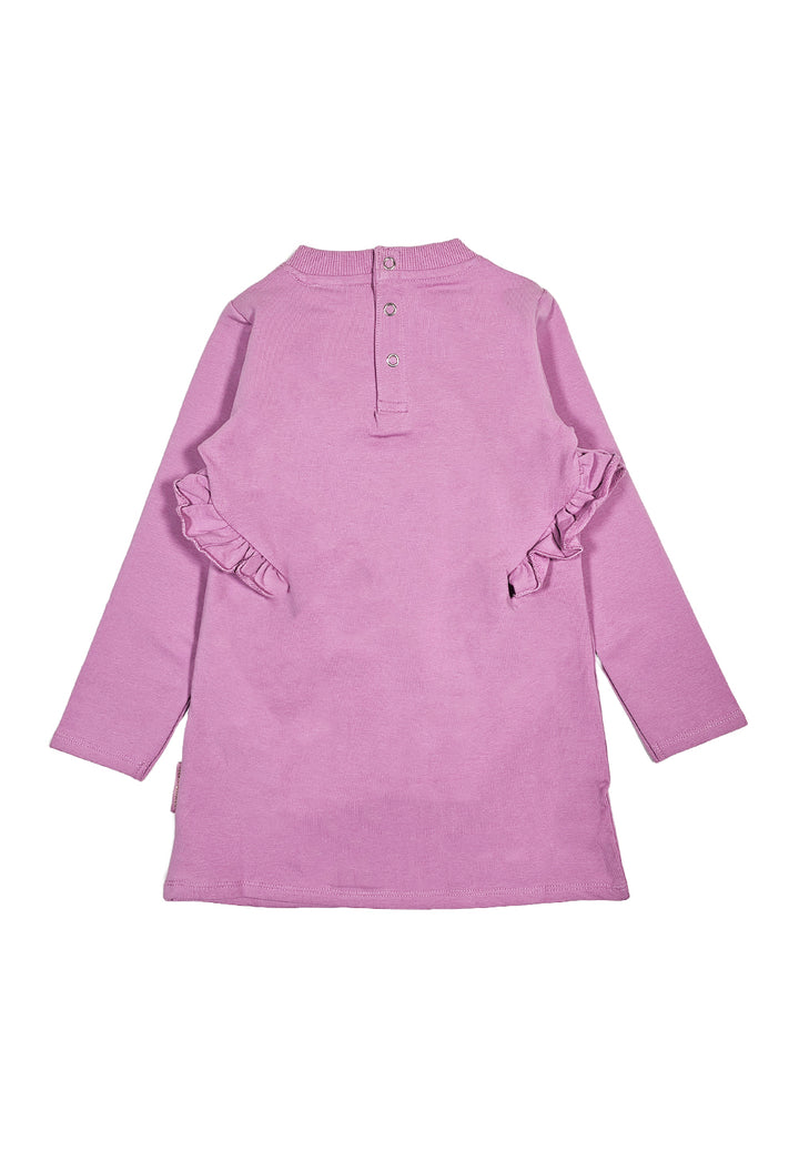 Lilac sweatshirt dress for baby girls