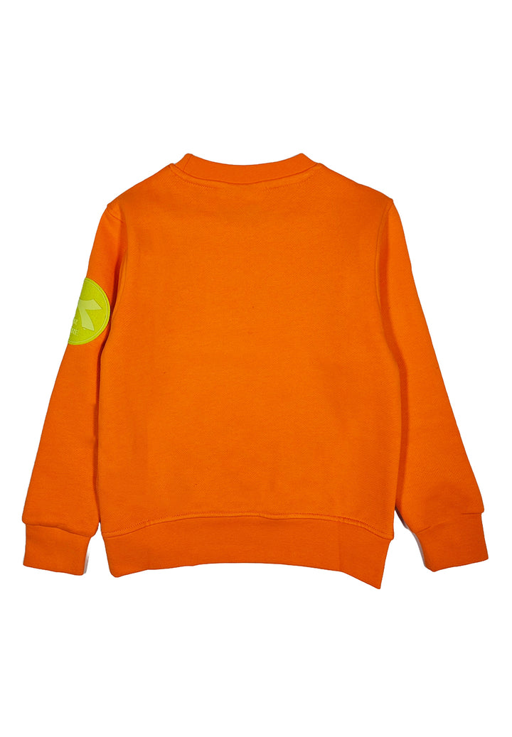 Orangefarbenes Rundhals-Sweatshirt für Jungen