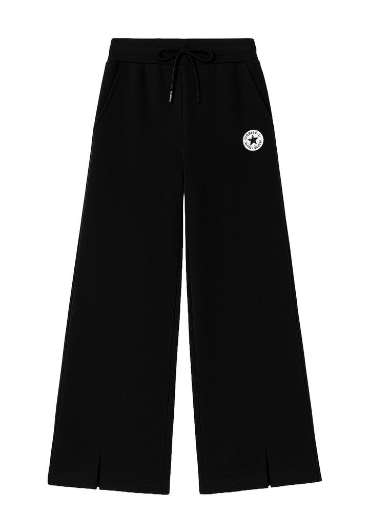 Pantalone felpa nero per bambina