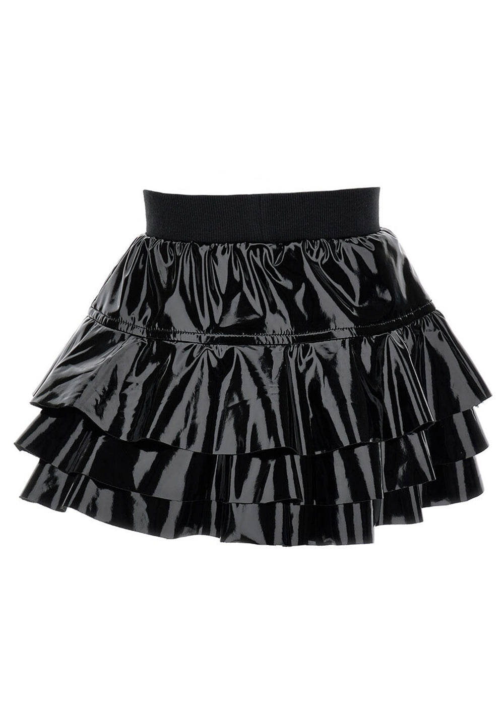 Gonna ecopelle nera per bambina