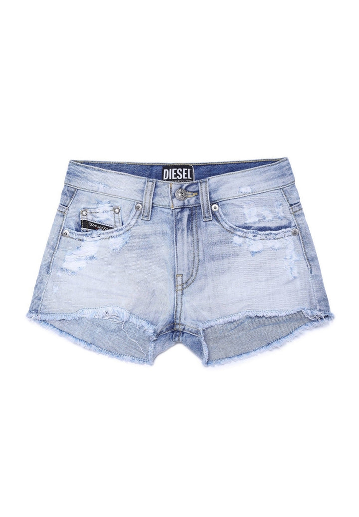 Light blue denim shorts for girls