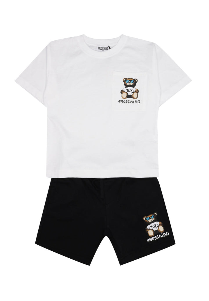 Completo bianco-nero per bambino