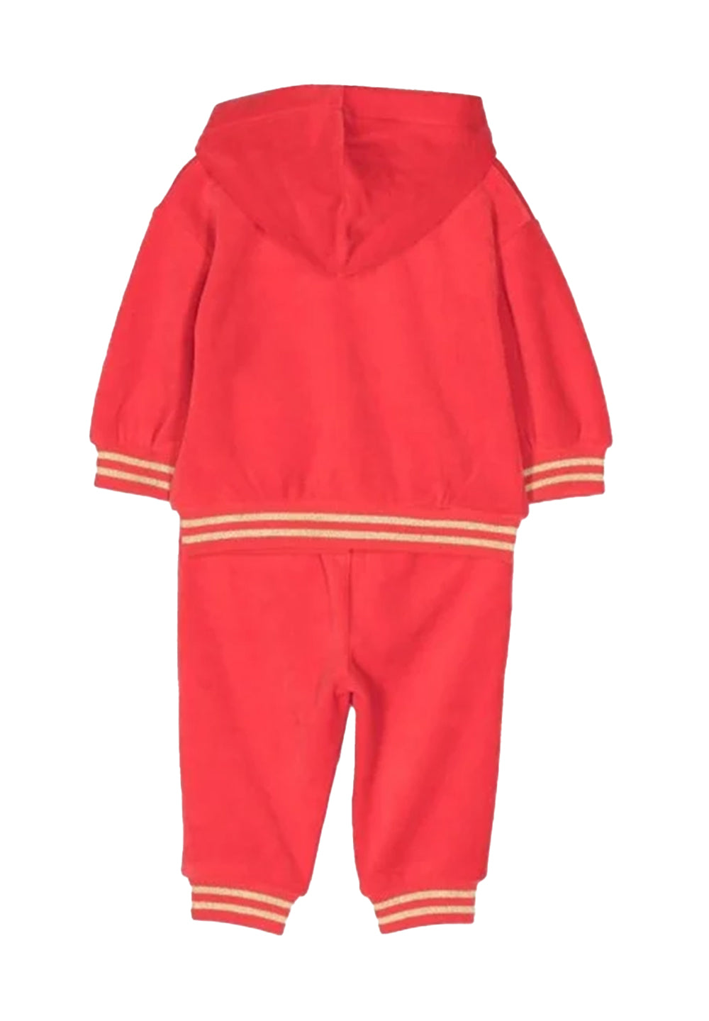 Red sweatshirt set for baby girls