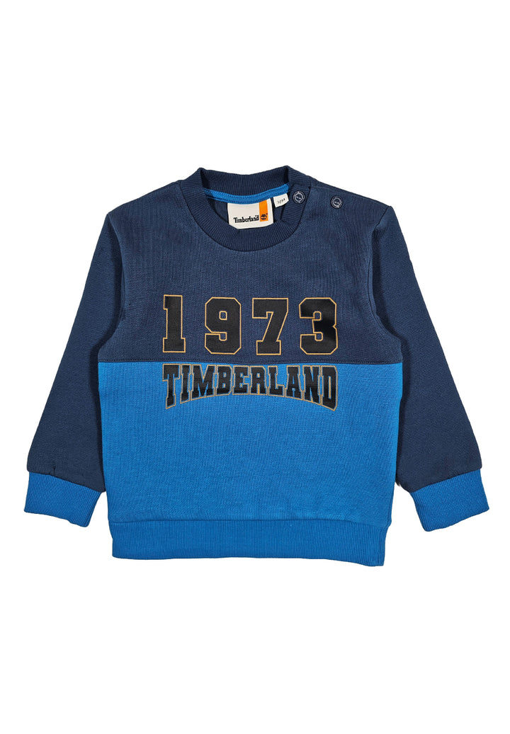 Blaues Sweatshirt mit Rundhalsausschnitt für Jungen