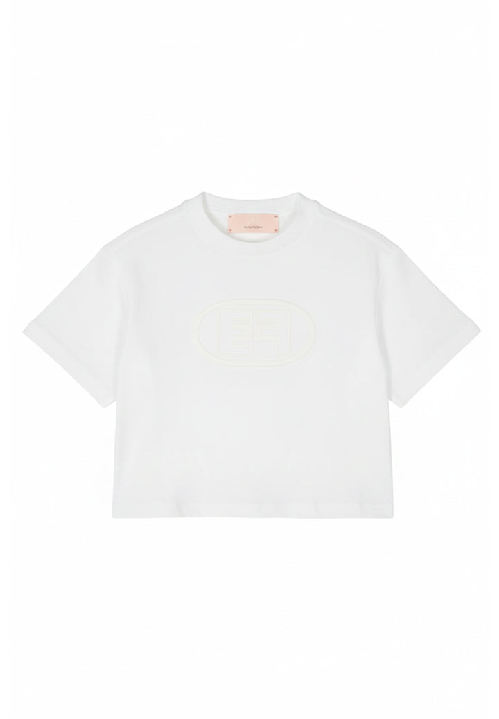 T-shirt bianca per neonata