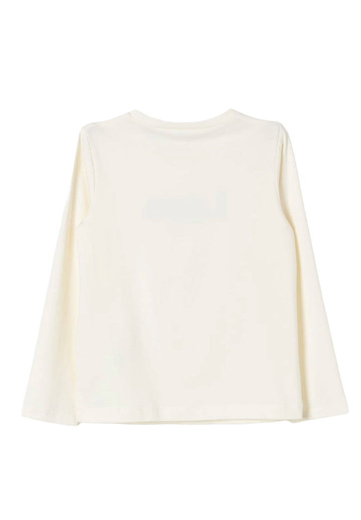 T-shirt crema per bambina