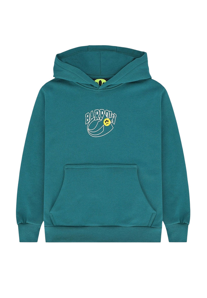 Felpa cappuccio verde per bambino