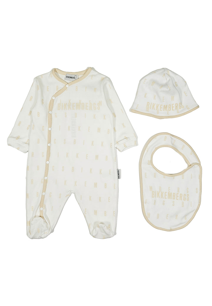 White baby romper set