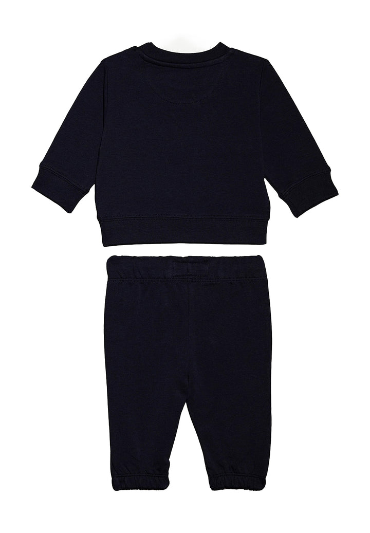 Completo felpa nero per neonato