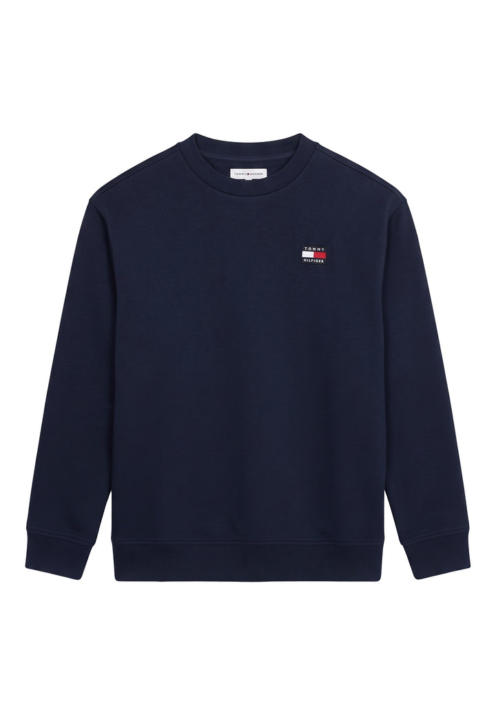 Felpa girocollo blu navy per bambino