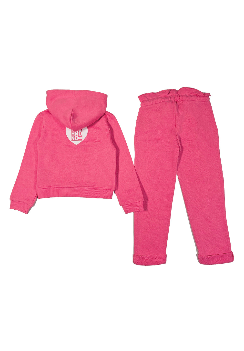 Completo felpa fuxia per bambina