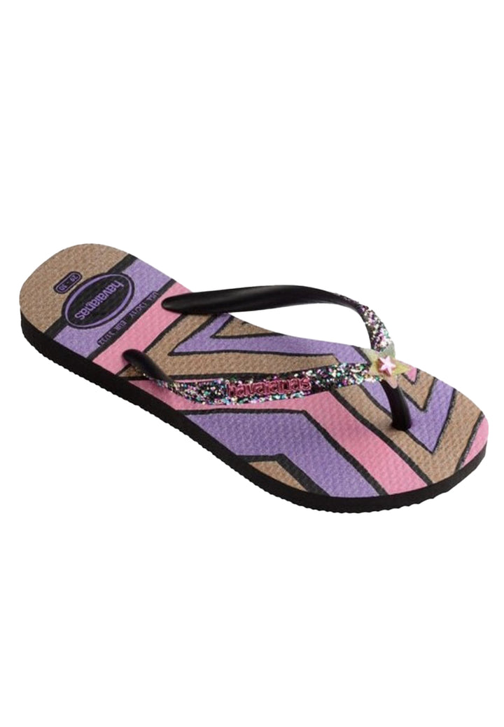 Multicolor flip-flops for girls