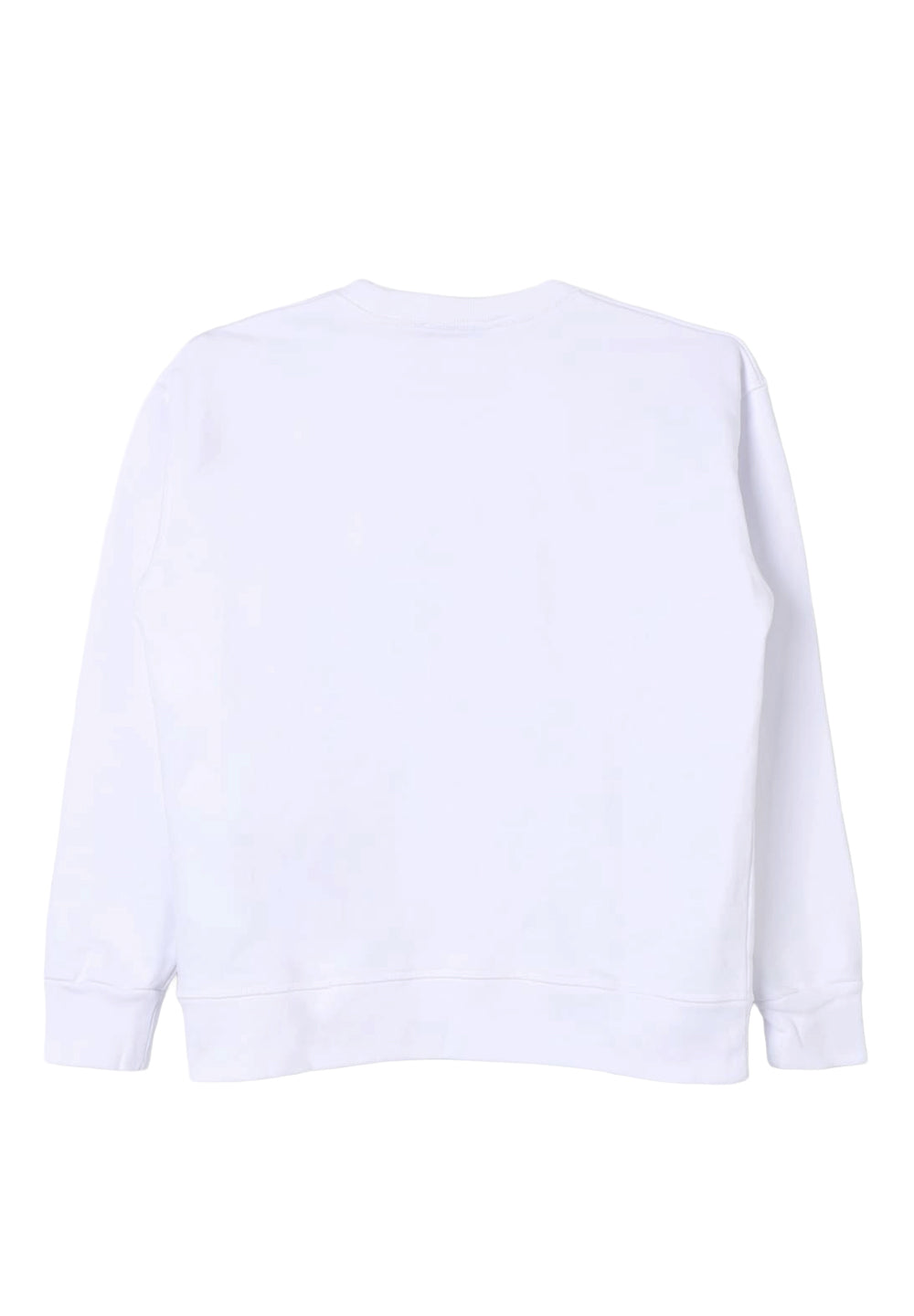 Felpa girocollo bianco per bambino