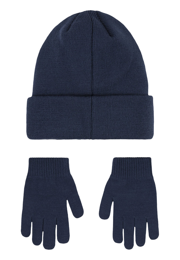 Set cappello + guanti blu per bambino