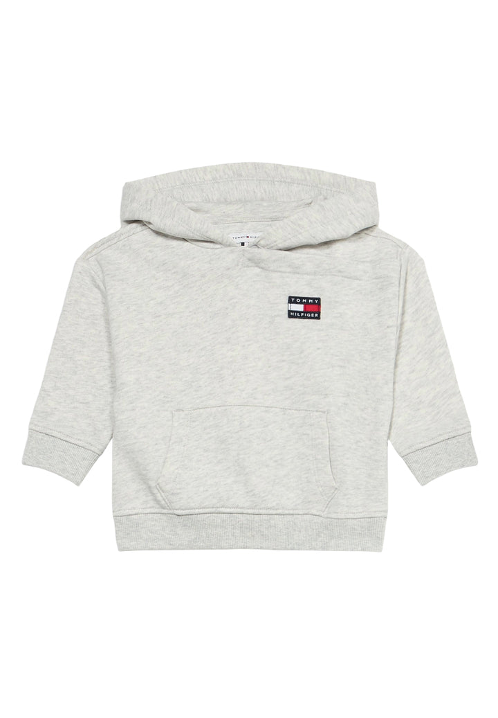 Felpa cappuccio grigia per bambino