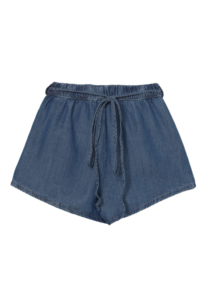 Short blu denim per bambina