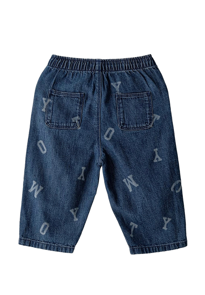 Jeans blu denim per neonato