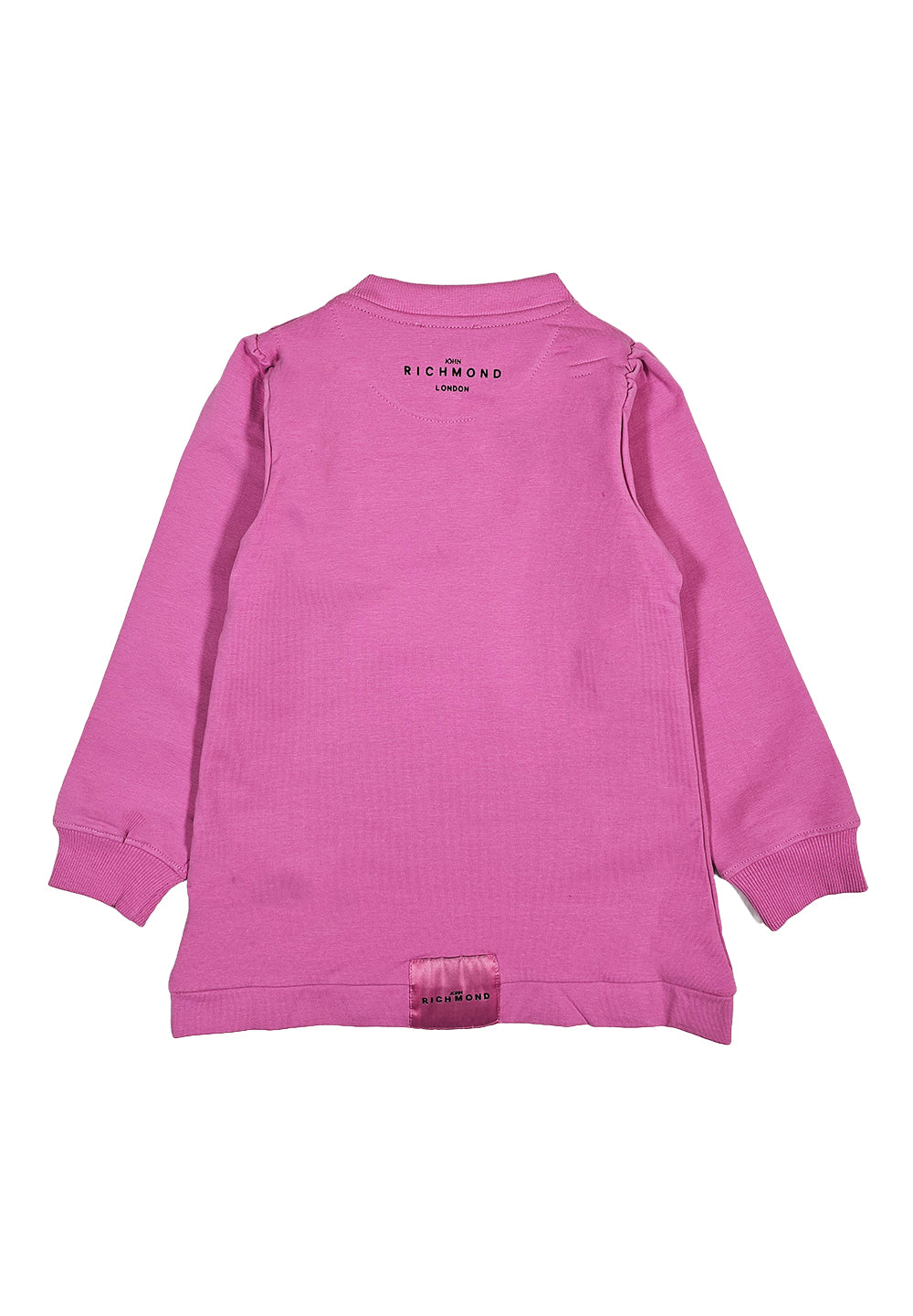 Pink sweatshirt dress for girls