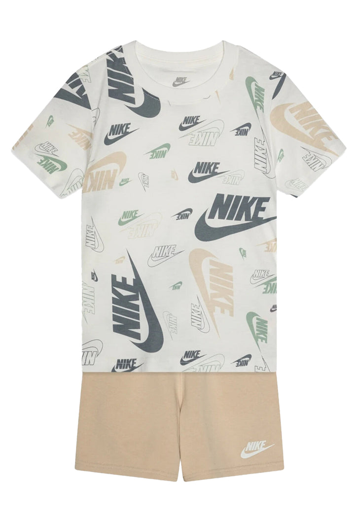 Completo bianco-sabbia per neonato