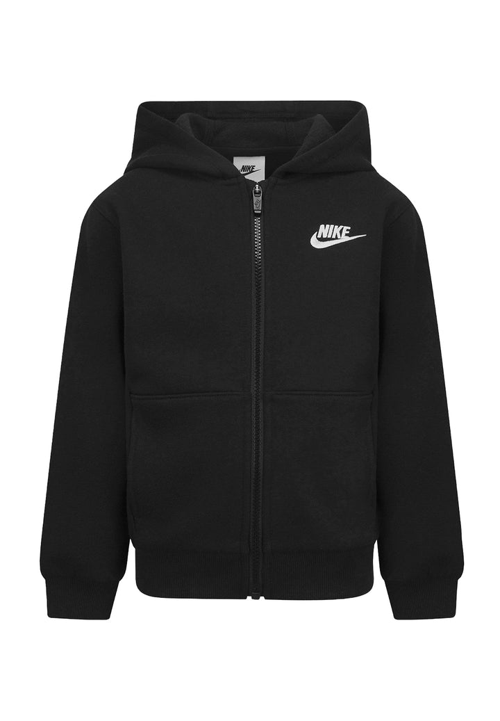 Felpa zip nera per bambino