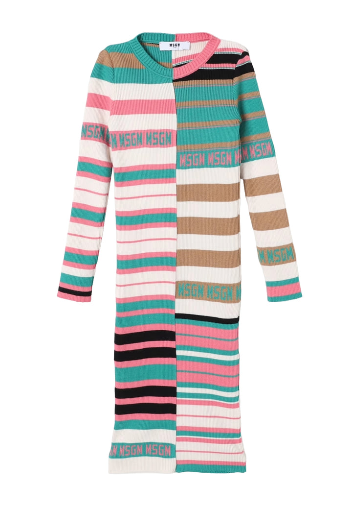 Vestito in maglia multicolor per bambina