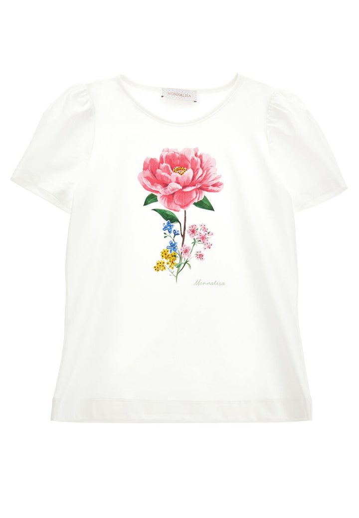 T-shirt bianca per bambina