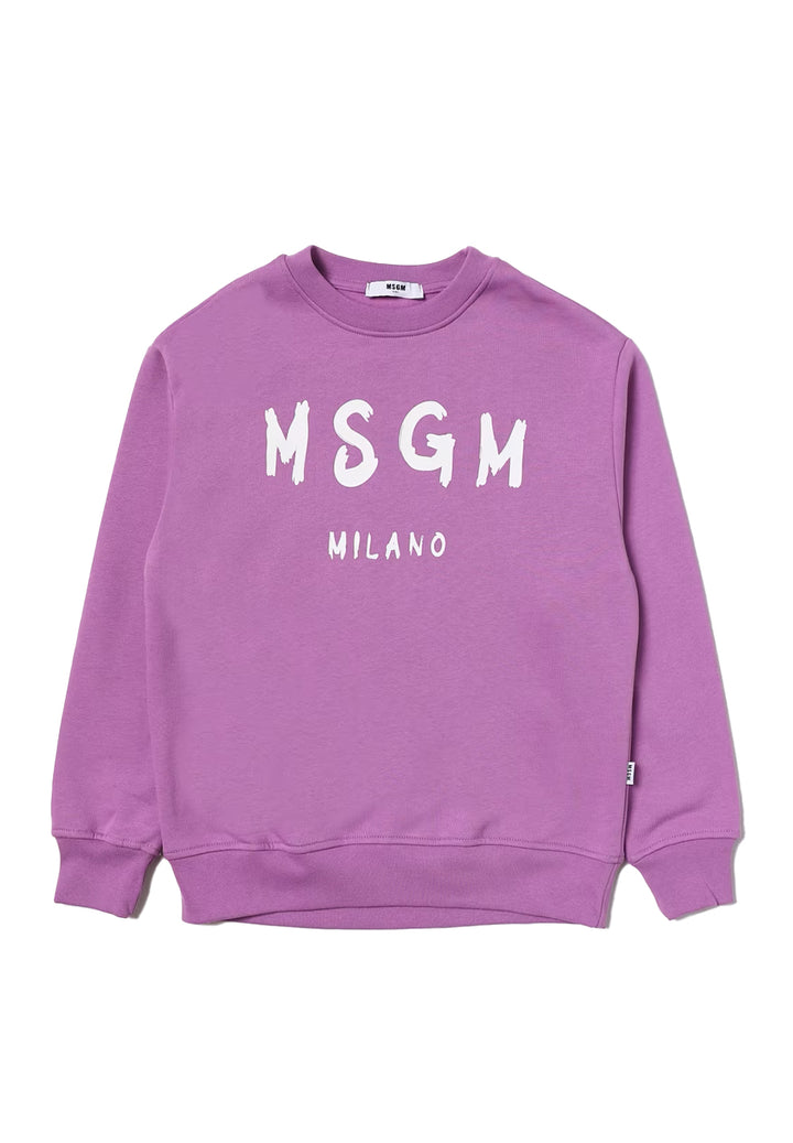 Lilac crewneck sweatshirt for girls