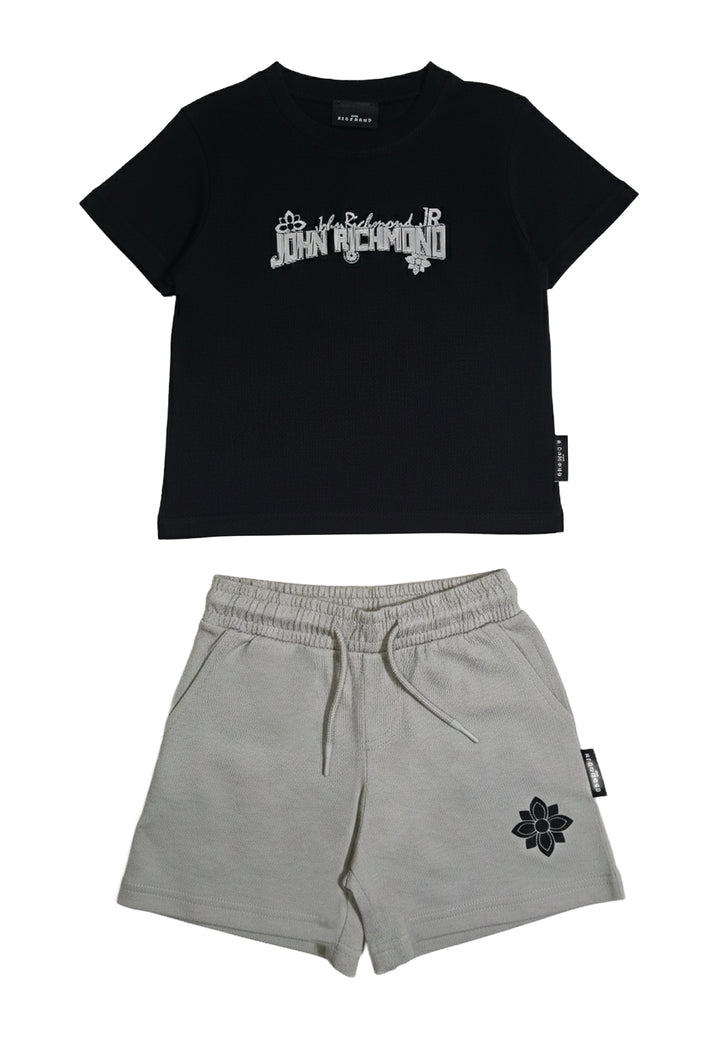 Completo nero-grigio per bambino