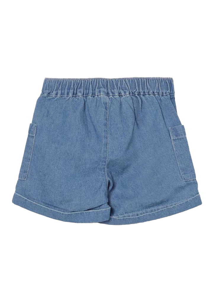 Short blu denim per bambina