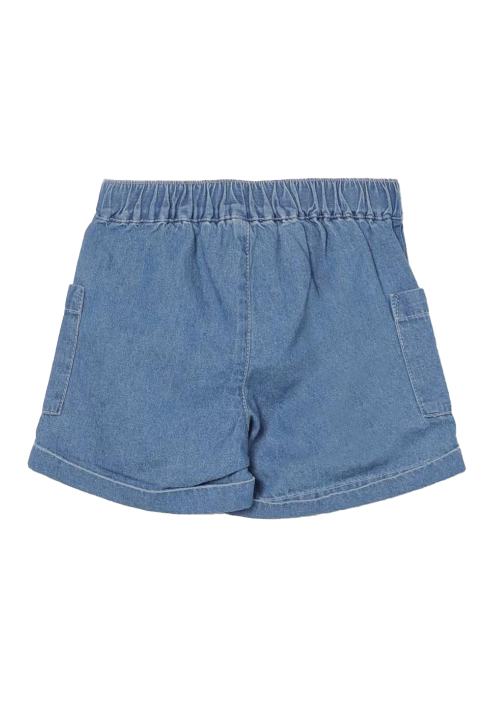 Short blu denim per neonata