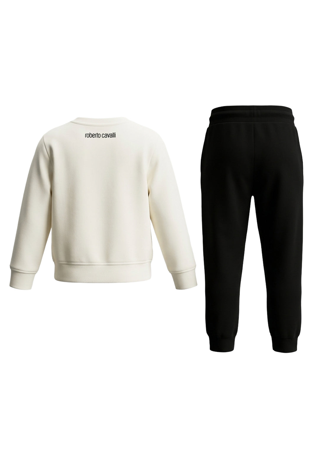 Completo felpa bianco-nero per bambino