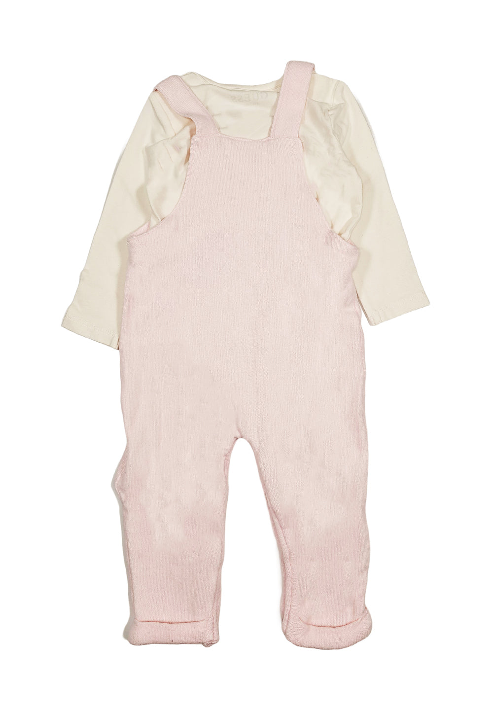 Pink overalls set for baby girls