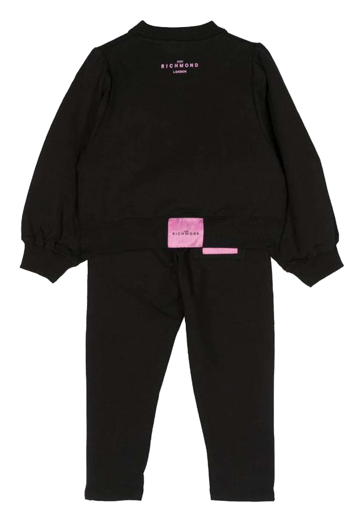 Schwarzes Sweatshirt-Set für Mädchen