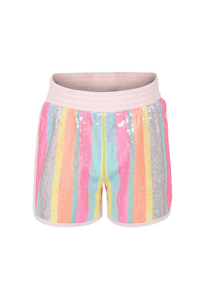 Short felpa multicolor per bambina